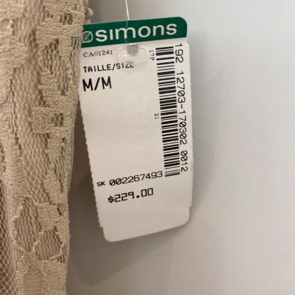 Gorgeous Tan Lace Dress - New with tags M - Picture 3 of 4